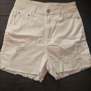 White jean shorts . Never been worn